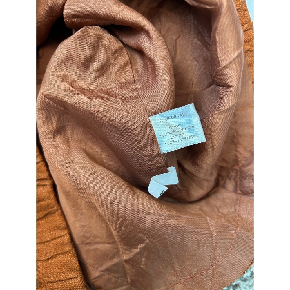 Boston Proper Strapless Mini Dress in Rust Orange with Embellished Neck - Picture 7 of 7